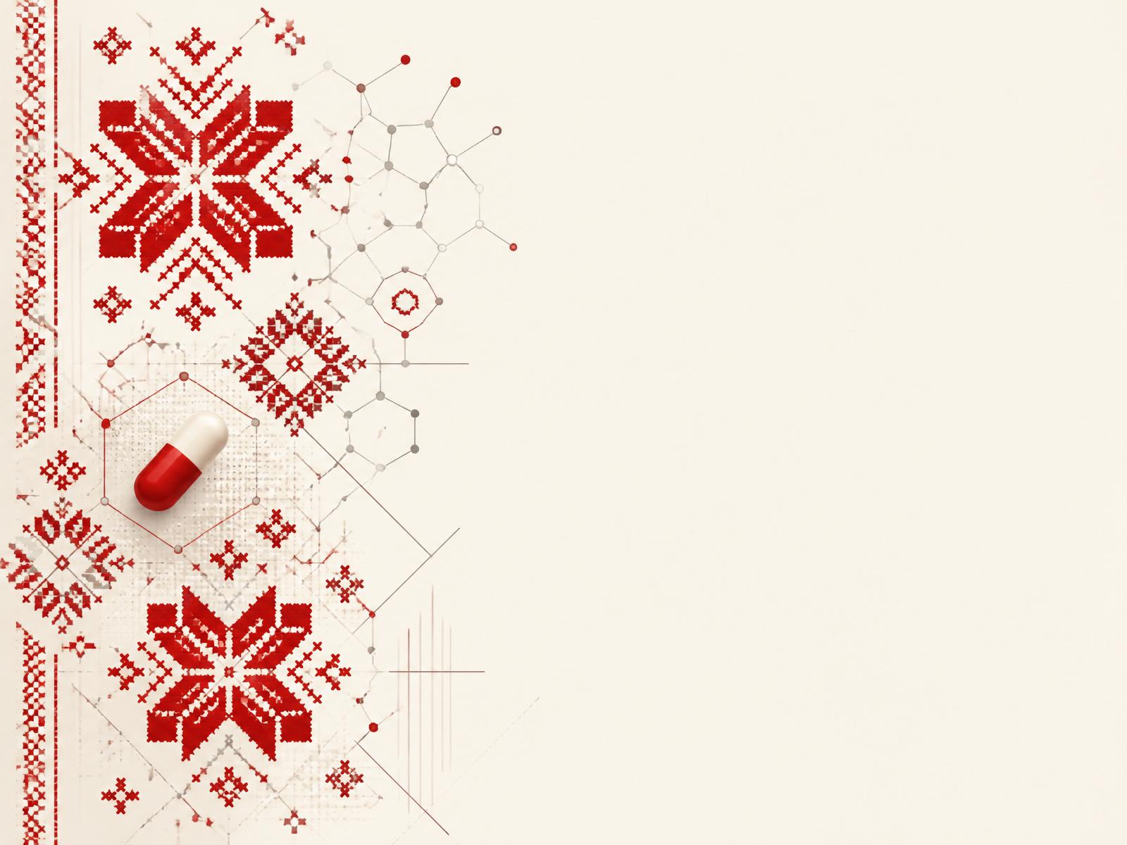 Белорусский орнамент и молекулярная структура — символ локальной CRM для фармаконадзора